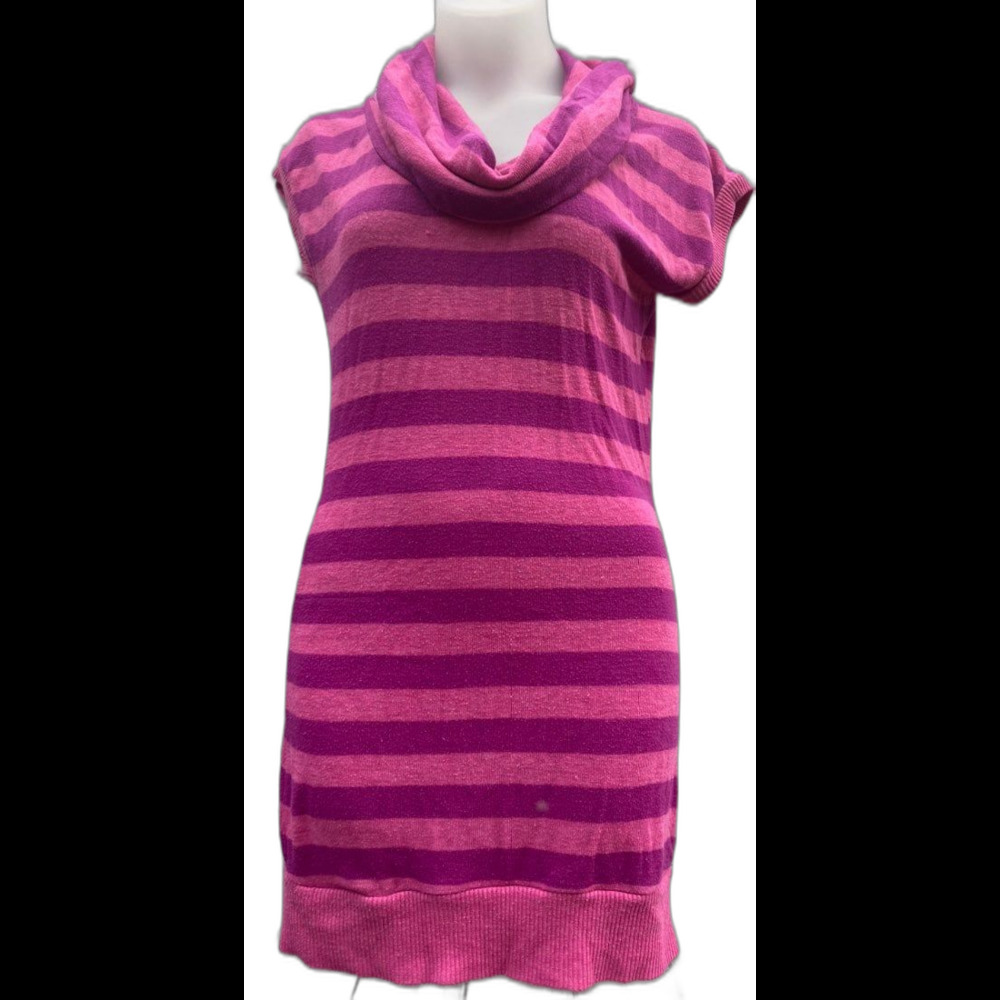Rue 21 Top Blouse Pink Striped Cowl Neck